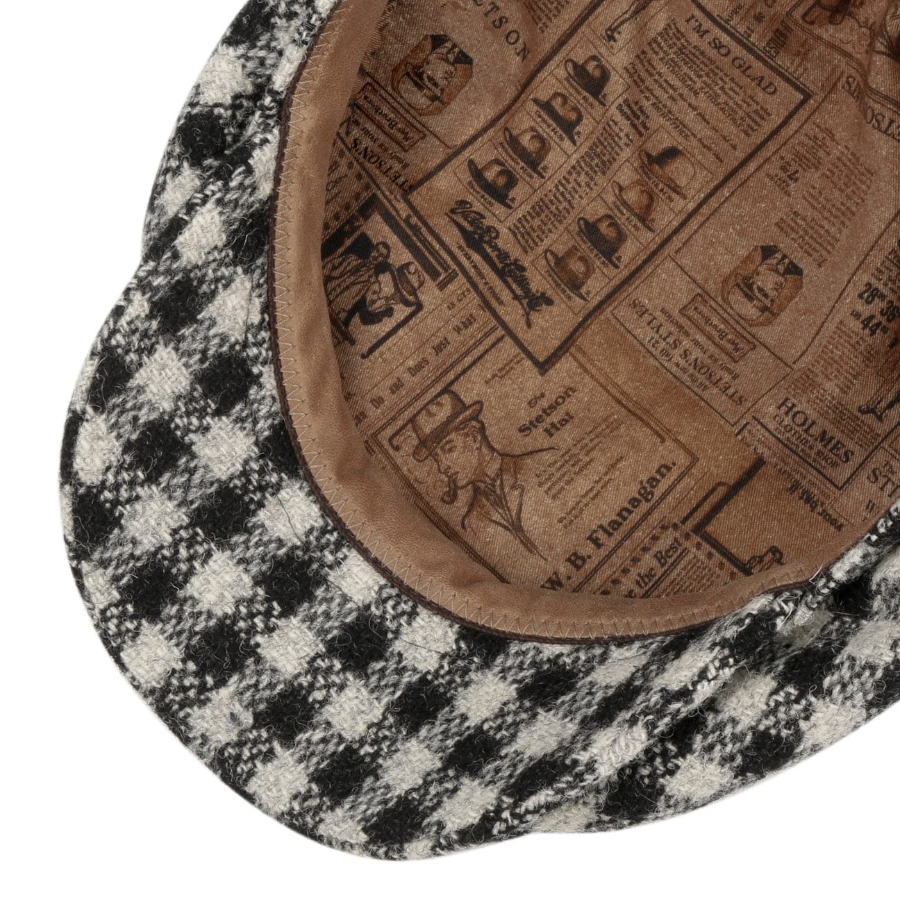 Harris Tweed Two - tone Check Flat Cap by Stetson - JJ Hat Center ®