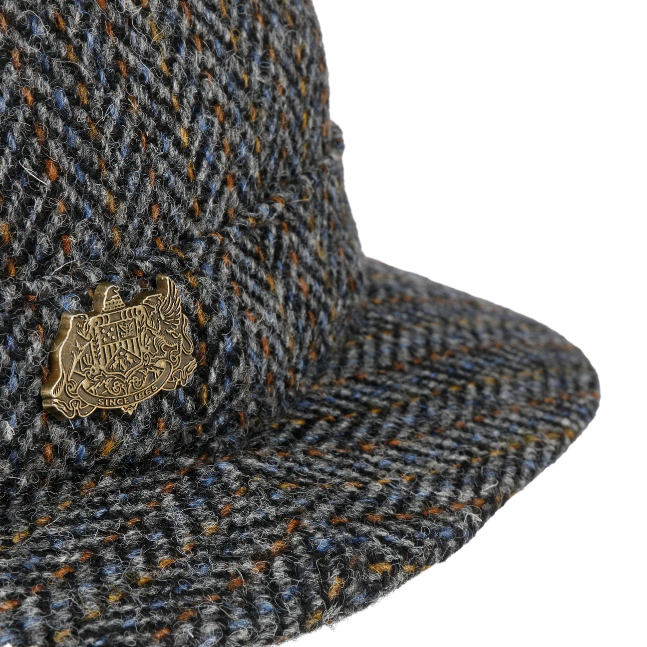 Stetson Deerstalker In Harris Tweed - Cappello Invernale Unisex In Lana, Fatto A Mano In Germania