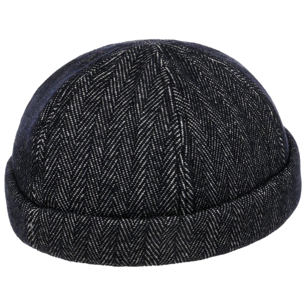Dark Herringbone Docker Hat by Hammaburg - JJ Hat Center ®