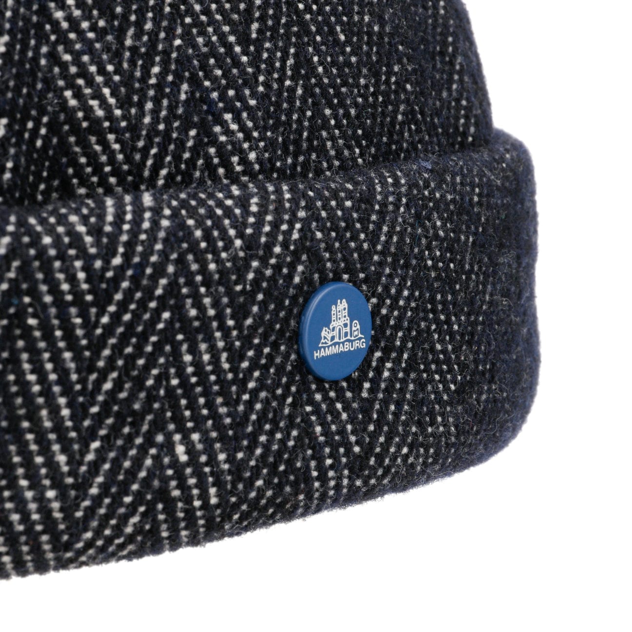 Dark Herringbone Docker Hat by Hammaburg - JJ Hat Center ®