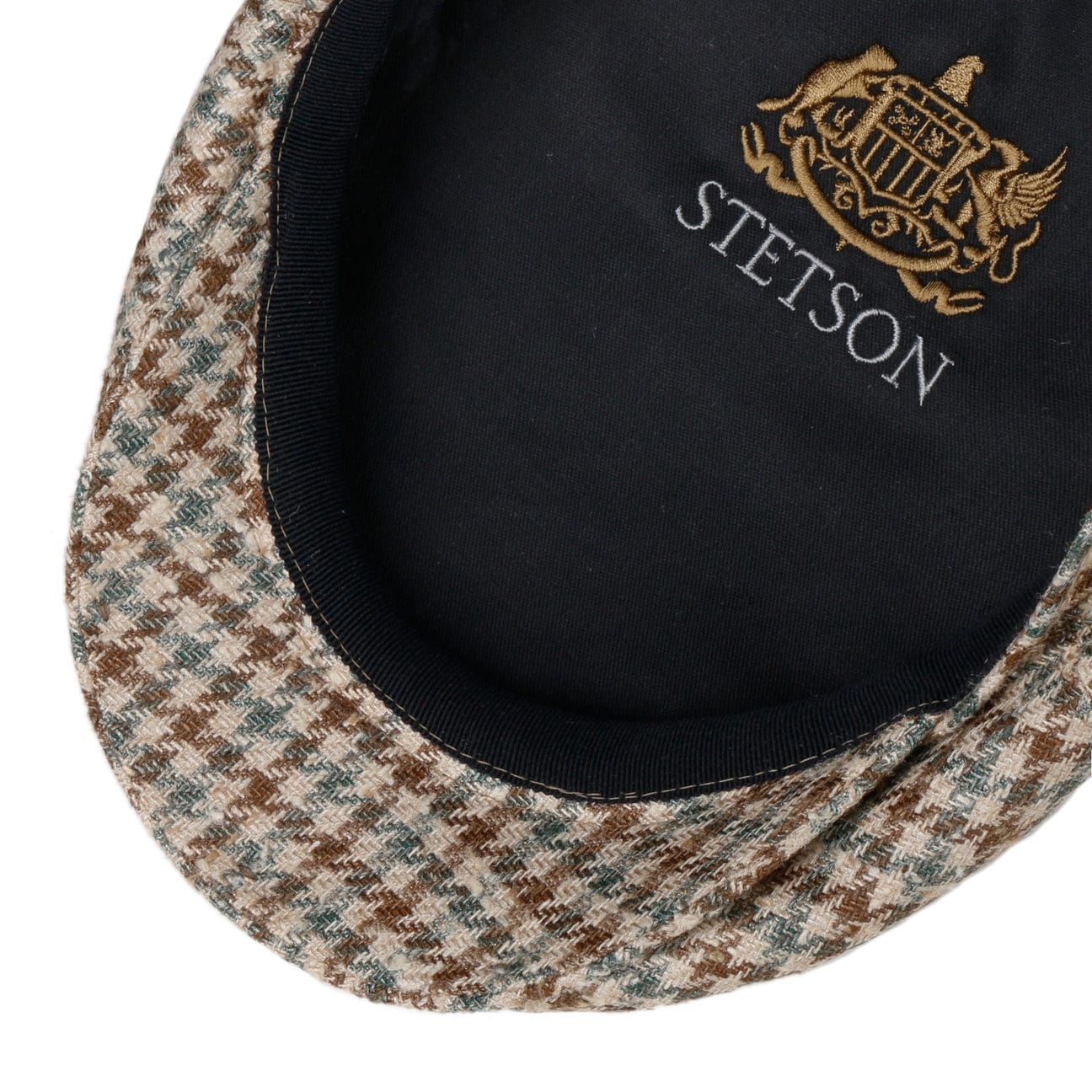 Kent Tricolour Houndstooth Flat Cap by Stetson - JJ Hat Center ®
