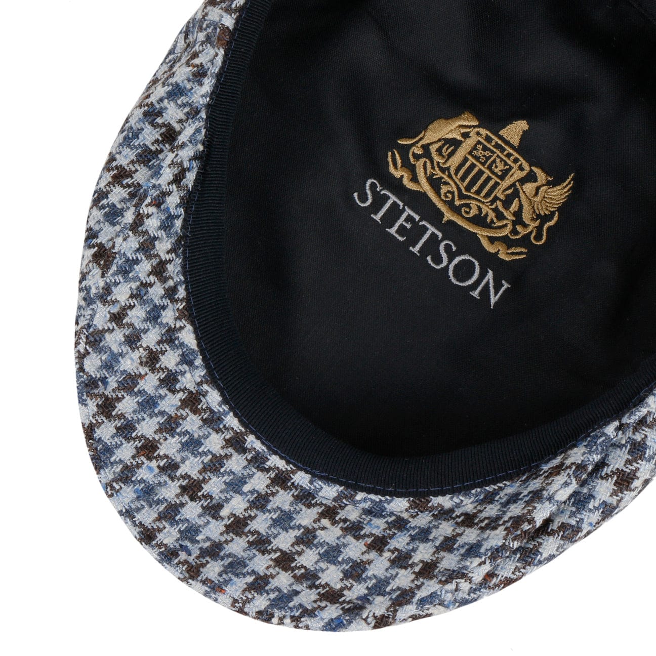 Kent Tricolour Houndstooth Flat Cap by Stetson - JJ Hat Center ®