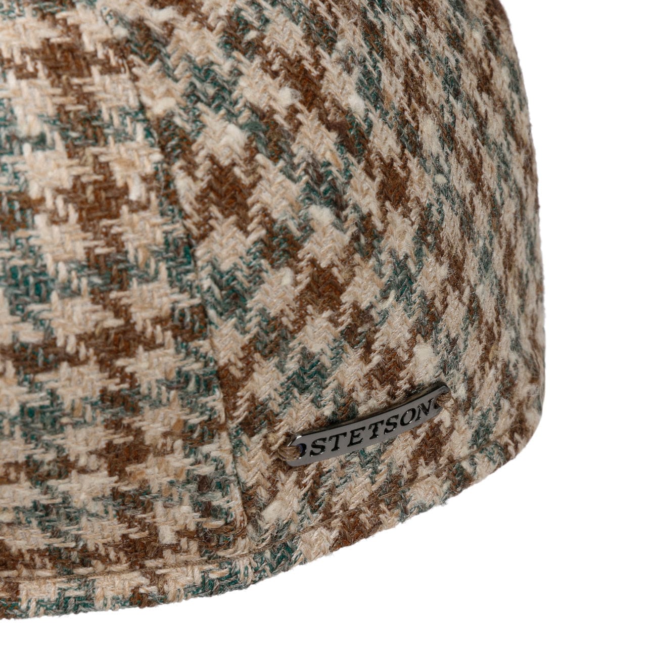 Kent Tricolour Houndstooth Flat Cap by Stetson - JJ Hat Center ®