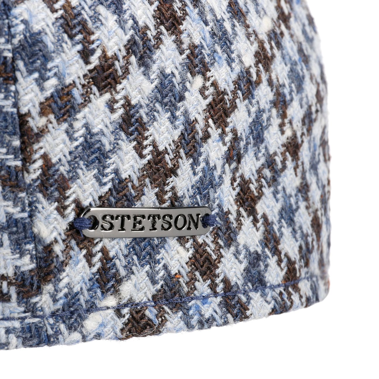 Kent Tricolour Houndstooth Flat Cap by Stetson - JJ Hat Center ®