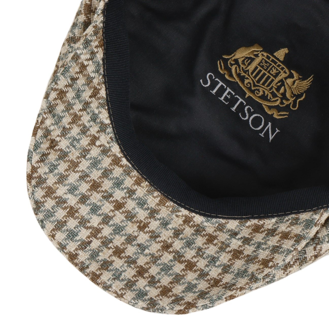 Hatteras Tricolour Houndstooth Newsboy Cap by Stetson - JJ Hat Center ®