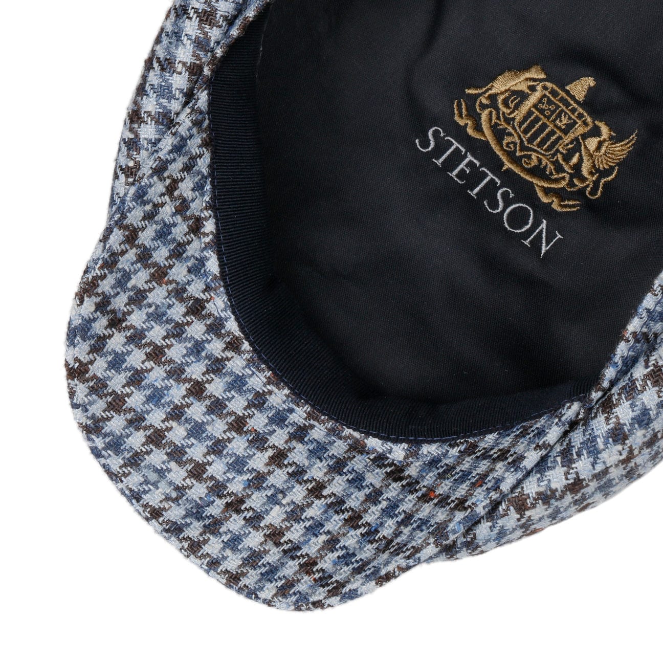Hatteras Tricolour Houndstooth Newsboy Cap by Stetson - JJ Hat Center ®