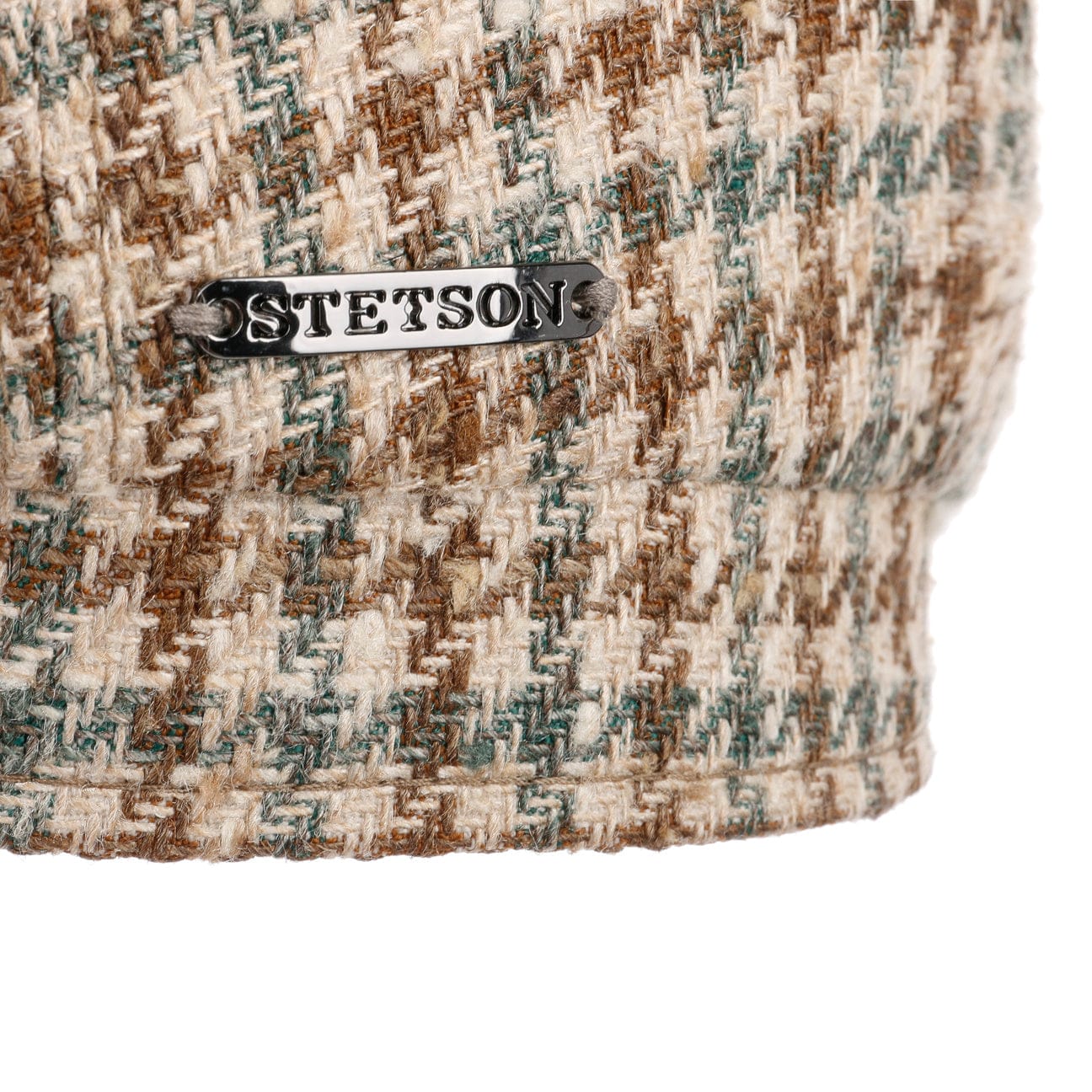 Hatteras Tricolour Houndstooth Newsboy Cap by Stetson - JJ Hat Center ®