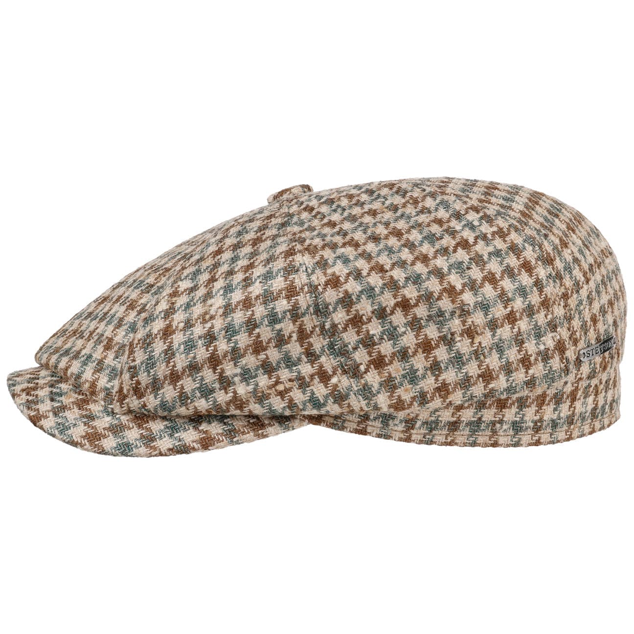 Hatteras Tricolour Houndstooth Newsboy Cap by Stetson - JJ Hat Center ®
