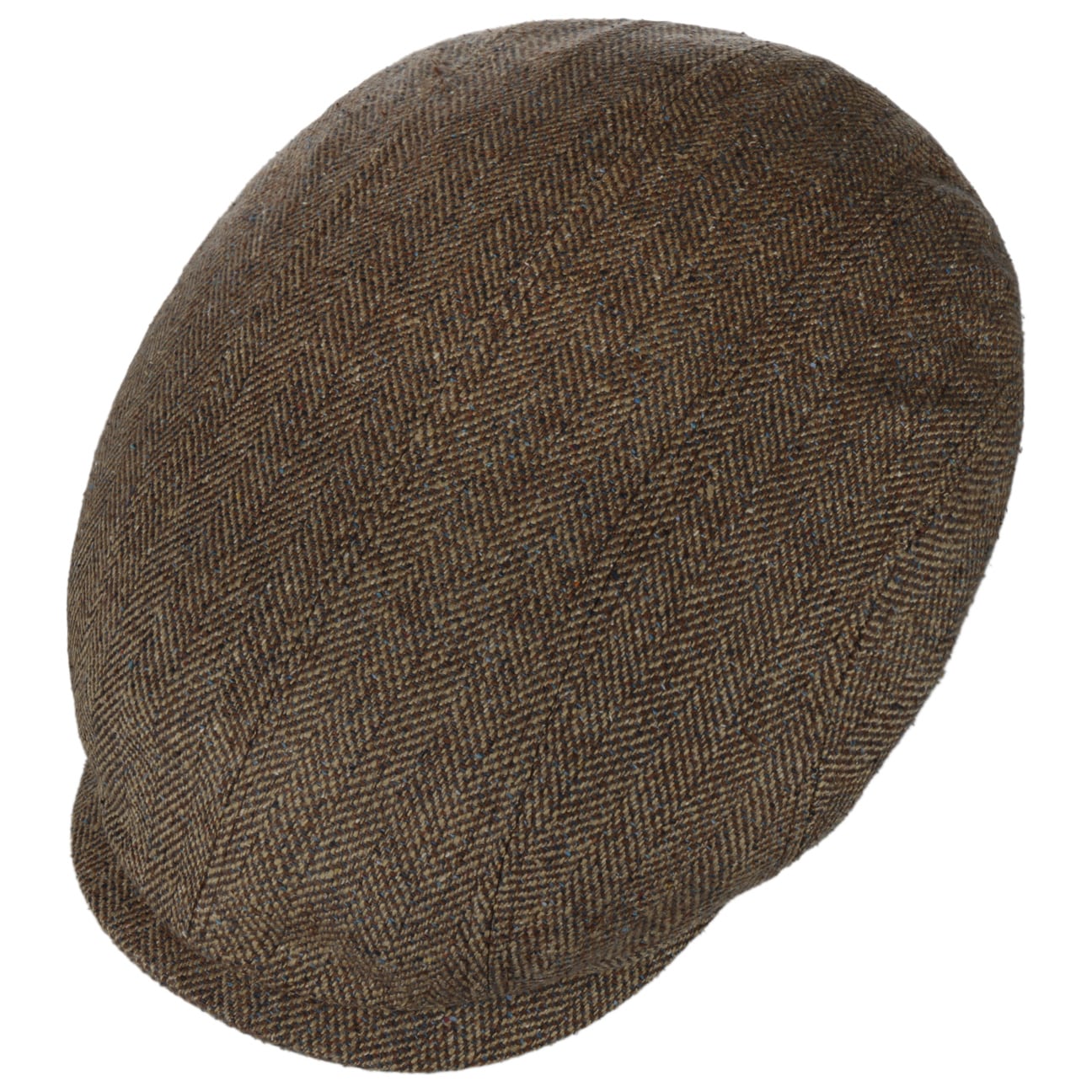 Herringbone Silk Driver Flat Cap by Stetson - JJ Hat Center ®