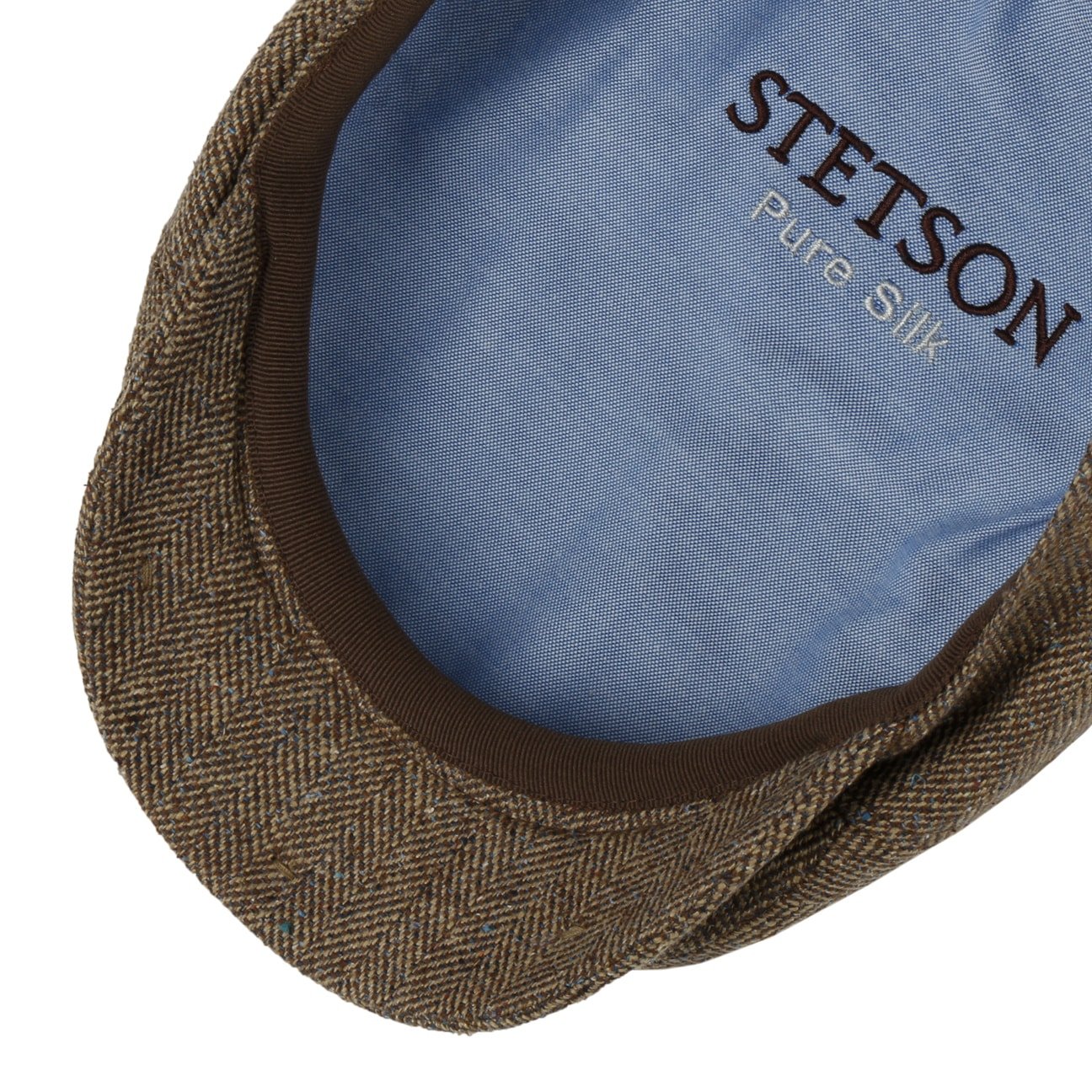 Herringbone Silk Driver Flat Cap by Stetson - JJ Hat Center ®