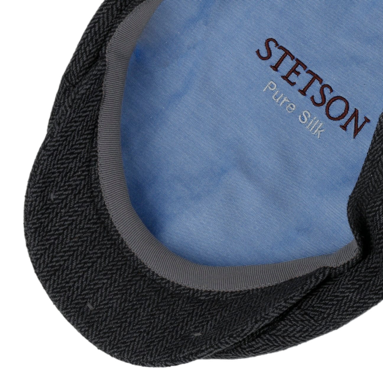 Herringbone Silk Driver Flat Cap by Stetson - JJ Hat Center ®