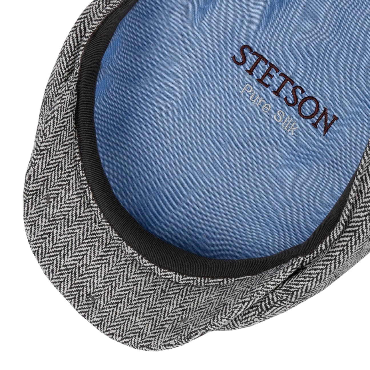 Herringbone Silk Driver Flat Cap by Stetson - JJ Hat Center ®