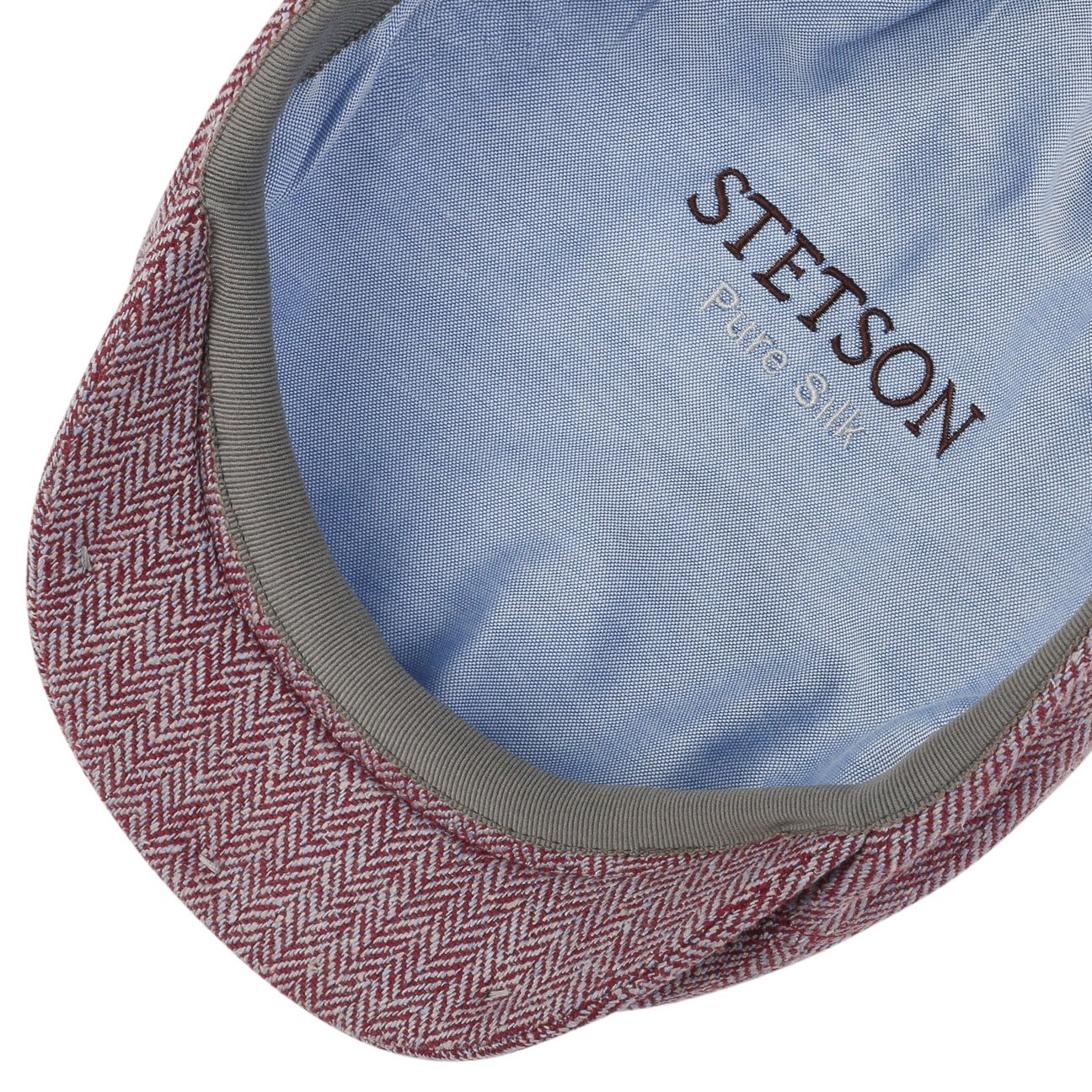 Herringbone Silk Driver Flat Cap by Stetson - JJ Hat Center ®