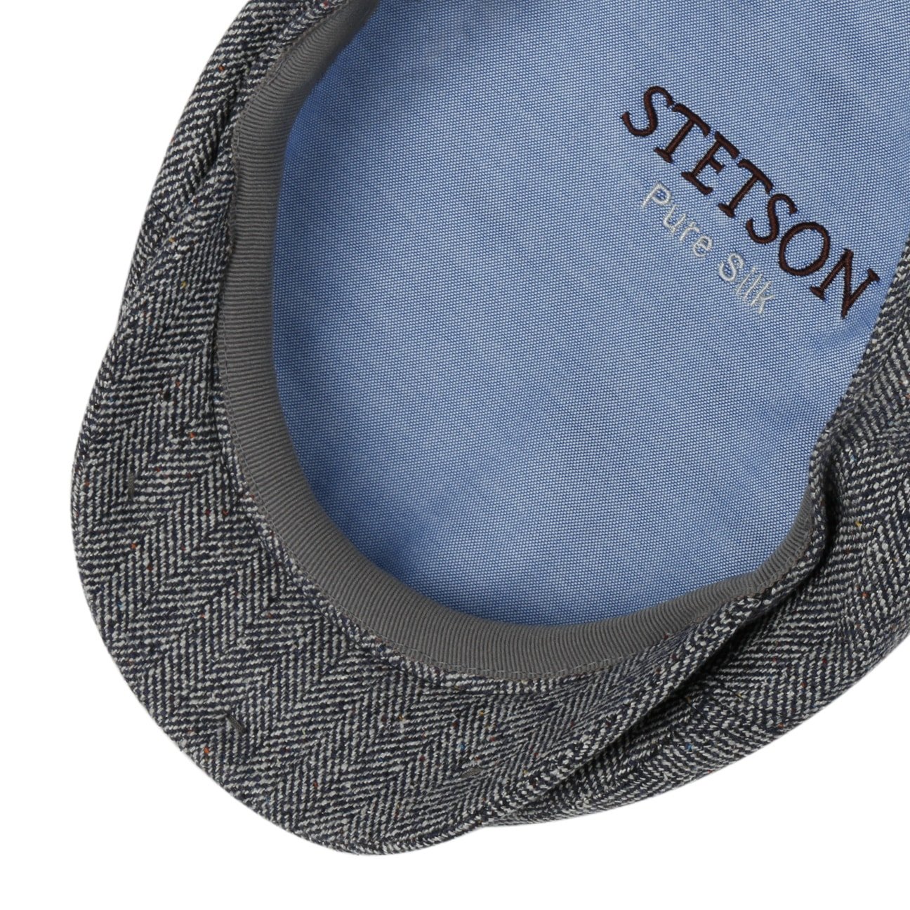 Herringbone Silk Driver Flat Cap by Stetson - JJ Hat Center ®