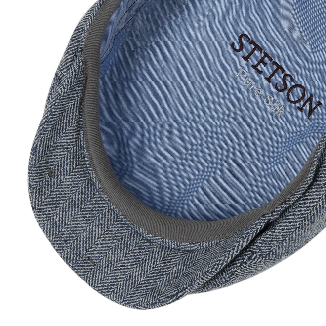 Herringbone Silk Driver Flat Cap by Stetson - JJ Hat Center ®