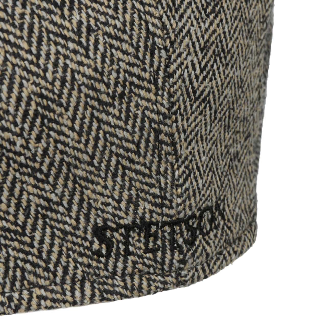 Herringbone Silk Driver Flat Cap by Stetson - JJ Hat Center ®
