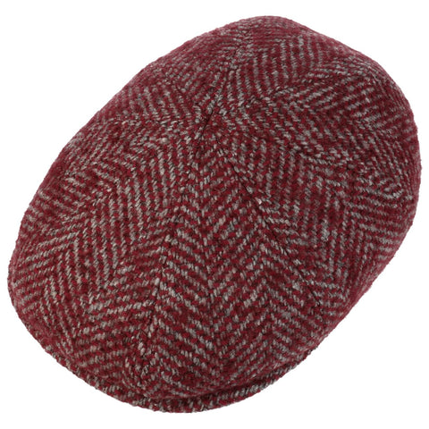 burgundy-grey herringbone