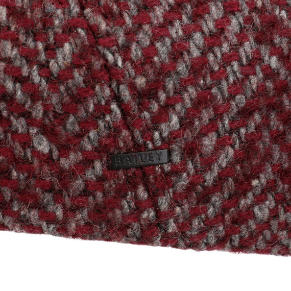 burgundy-grey herringbone