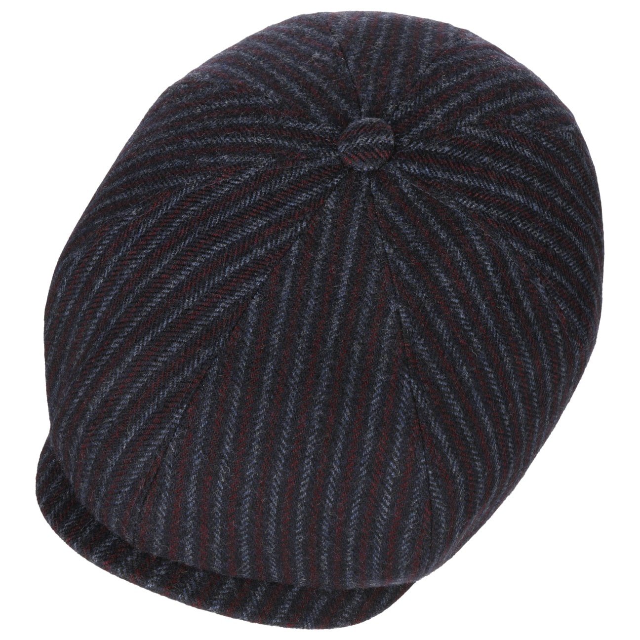 8 Panel Woolen Stripe Flat Cap by Stetson - JJ Hat Center ®