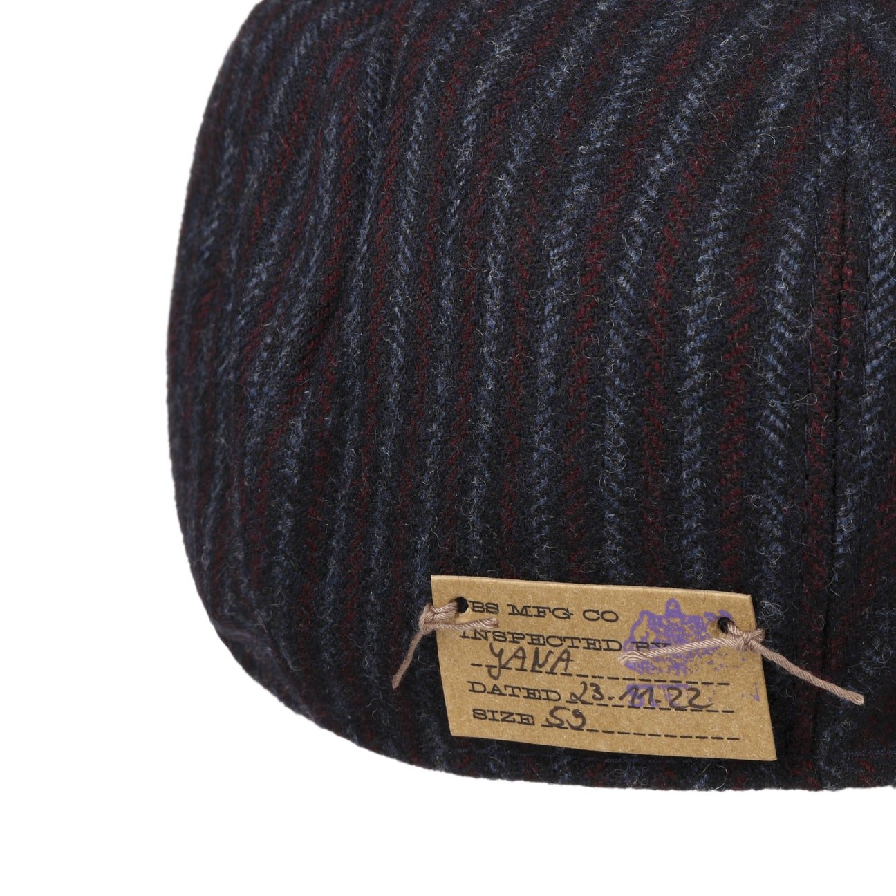 8 Panel Woolen Stripe Flat Cap - JJ Hat Center ®