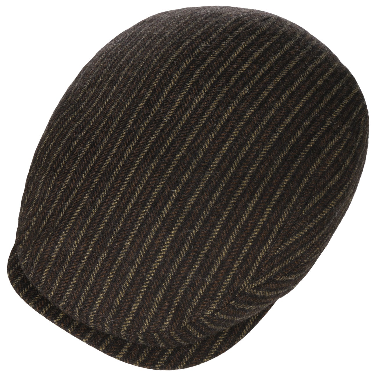 Woolen Stripe Driver Flat Cap by Stetson - JJ Hat Center ®