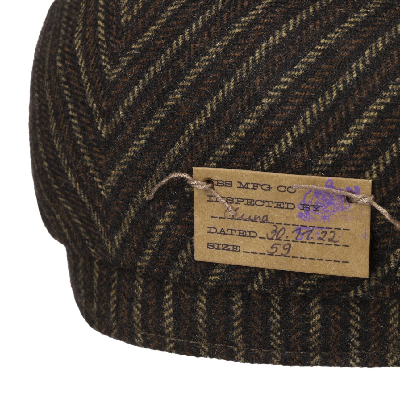 Woolen Stripe Driver Flat Cap by Stetson - JJ Hat Center ®