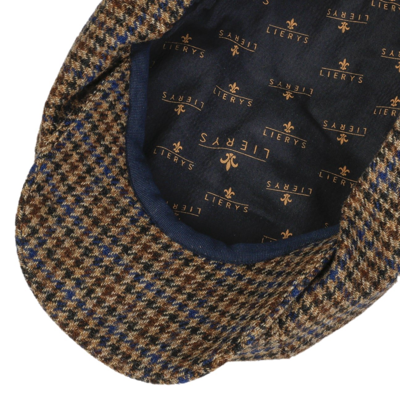 8 Panel Houndstooth Flat Cap by Lierys - JJ Hat Center ®