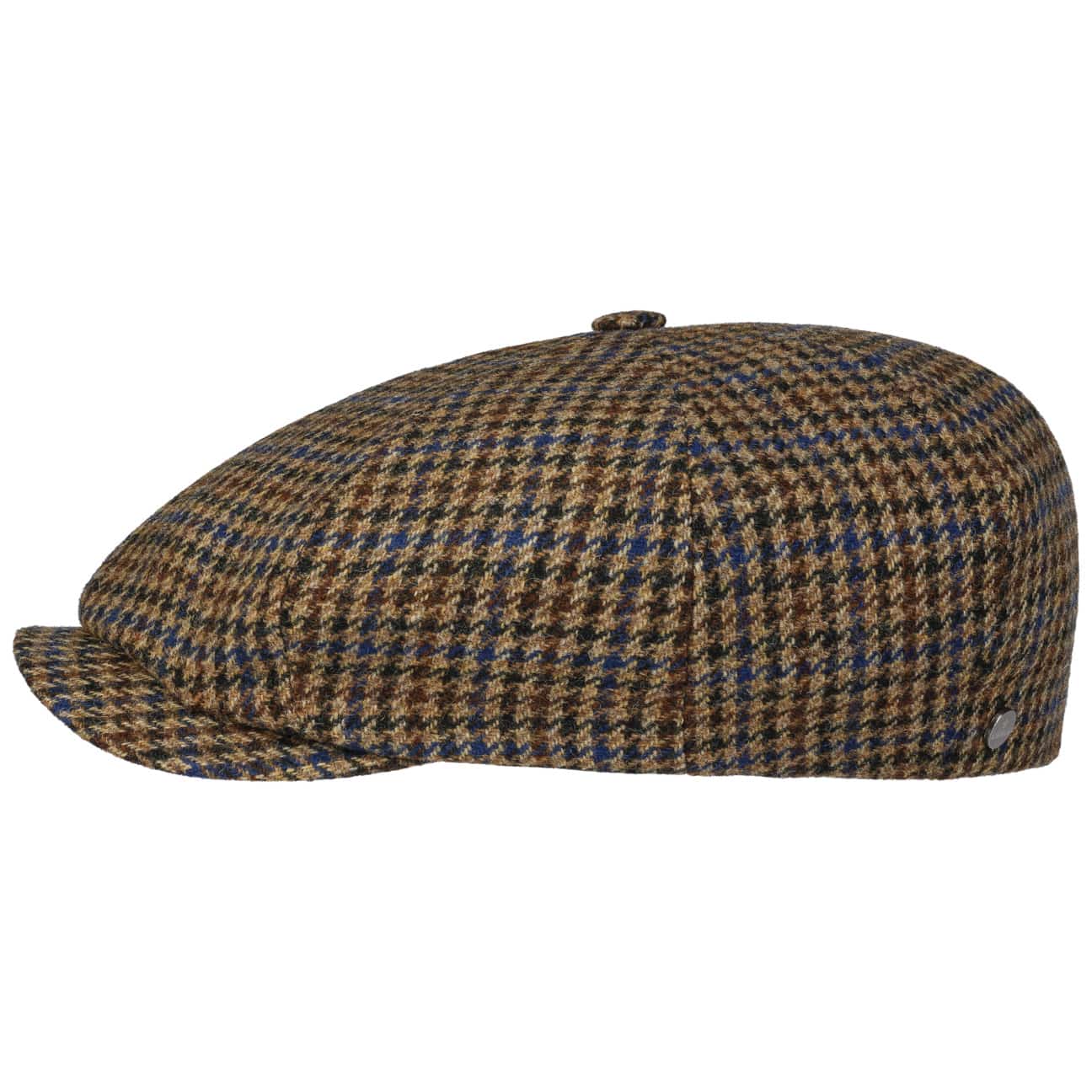 8 Panel Houndstooth Flat Cap - JJ Hat Center ®