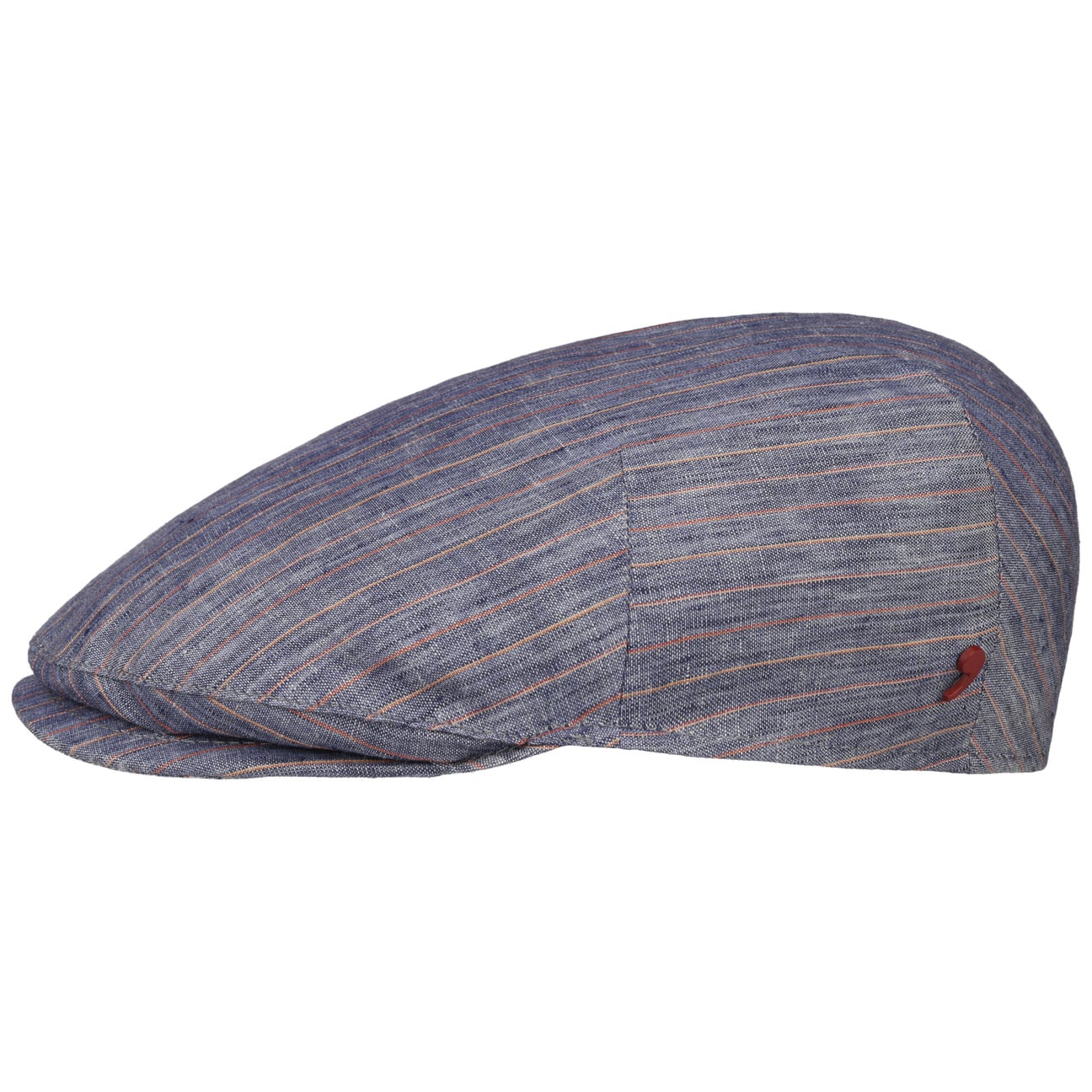 Twotone Stripes Linen Flat Cap by Alfonso D'Este - JJ Hat Center ®