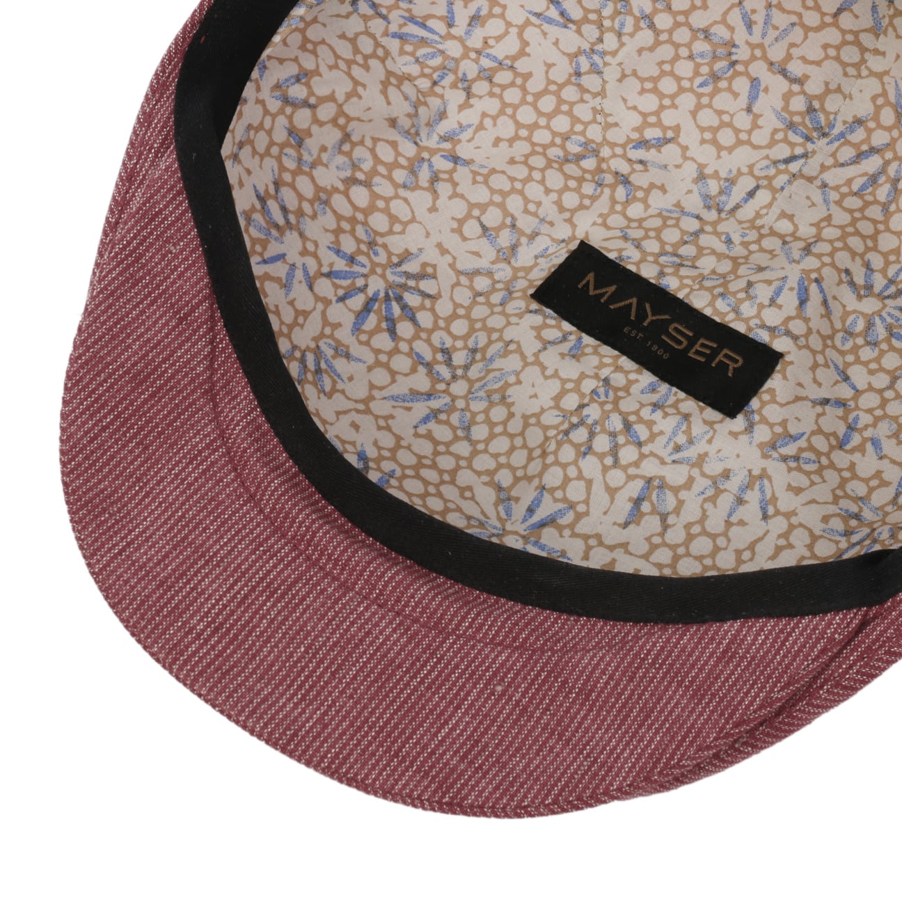 Sidney Linen Stripes Flat Cap by Mayser - JJ Hat Center ®