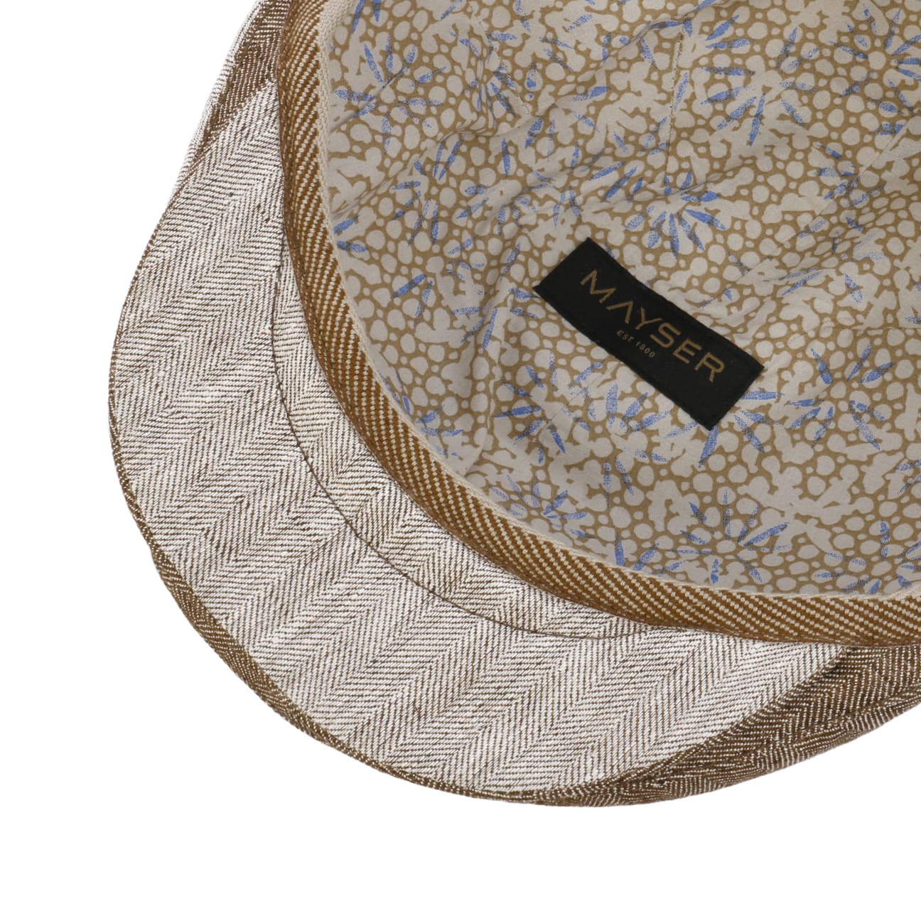 Jasper Twotone Linen Flat Cap by Mayser - JJ Hat Center ®