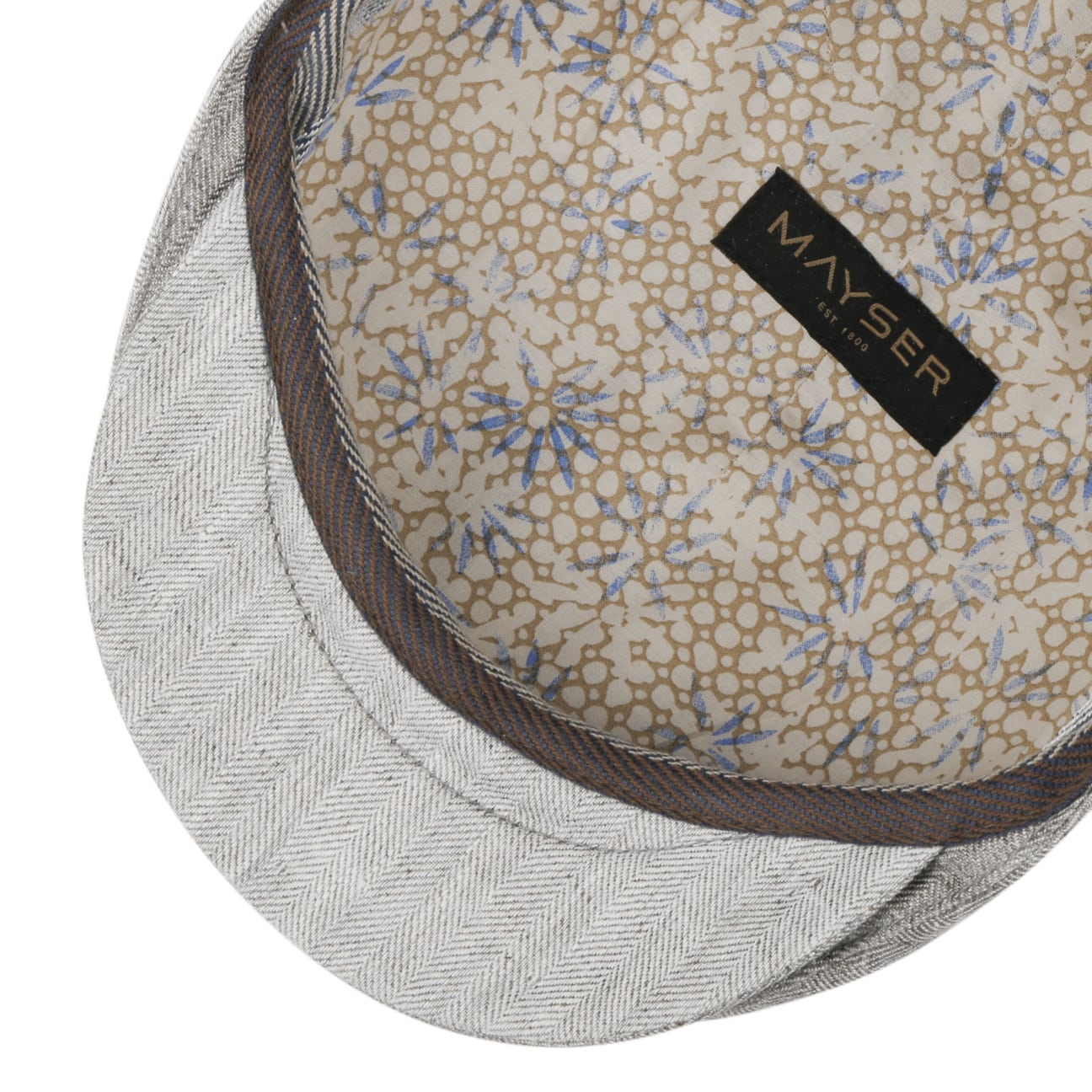 Jasper Twotone Linen Flat Cap by Mayser - JJ Hat Center ®