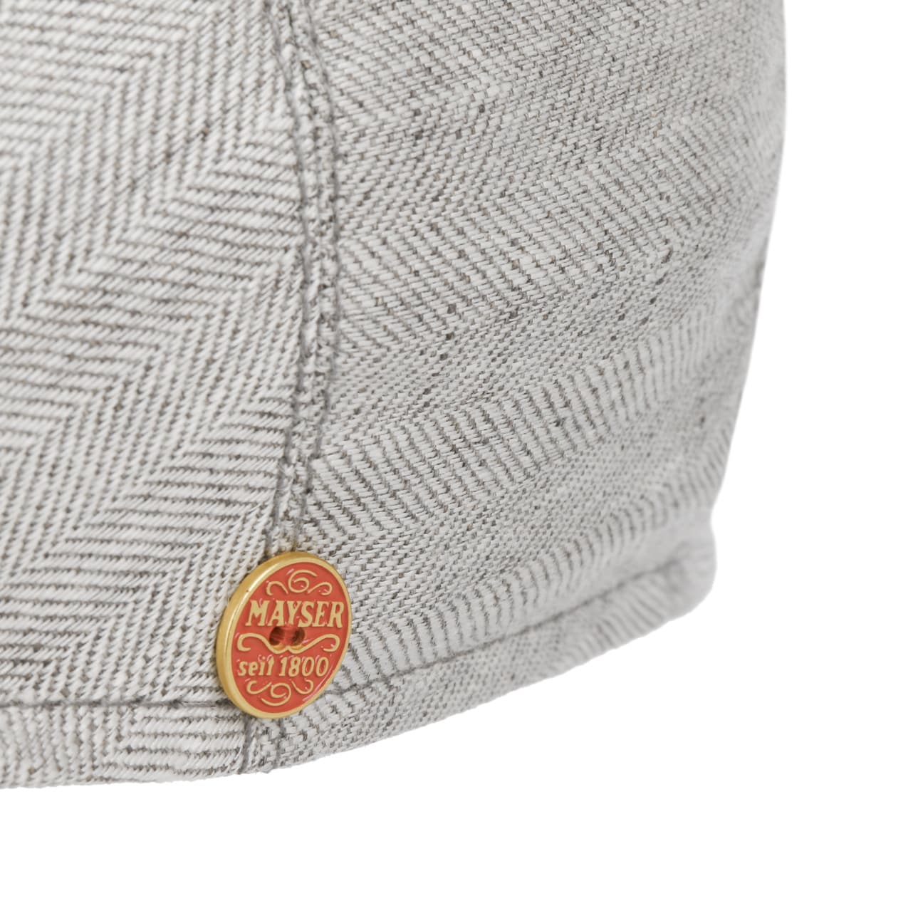 Jasper Twotone Linen Flat Cap by Mayser - JJ Hat Center ®