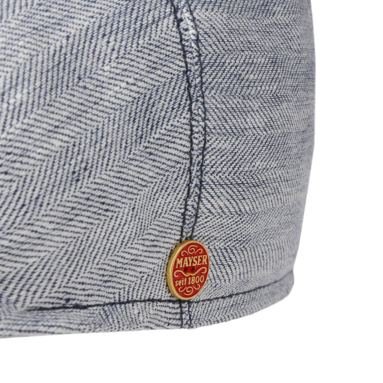Jasper Twotone Linen Flat Cap by Mayser - JJ Hat Center ®