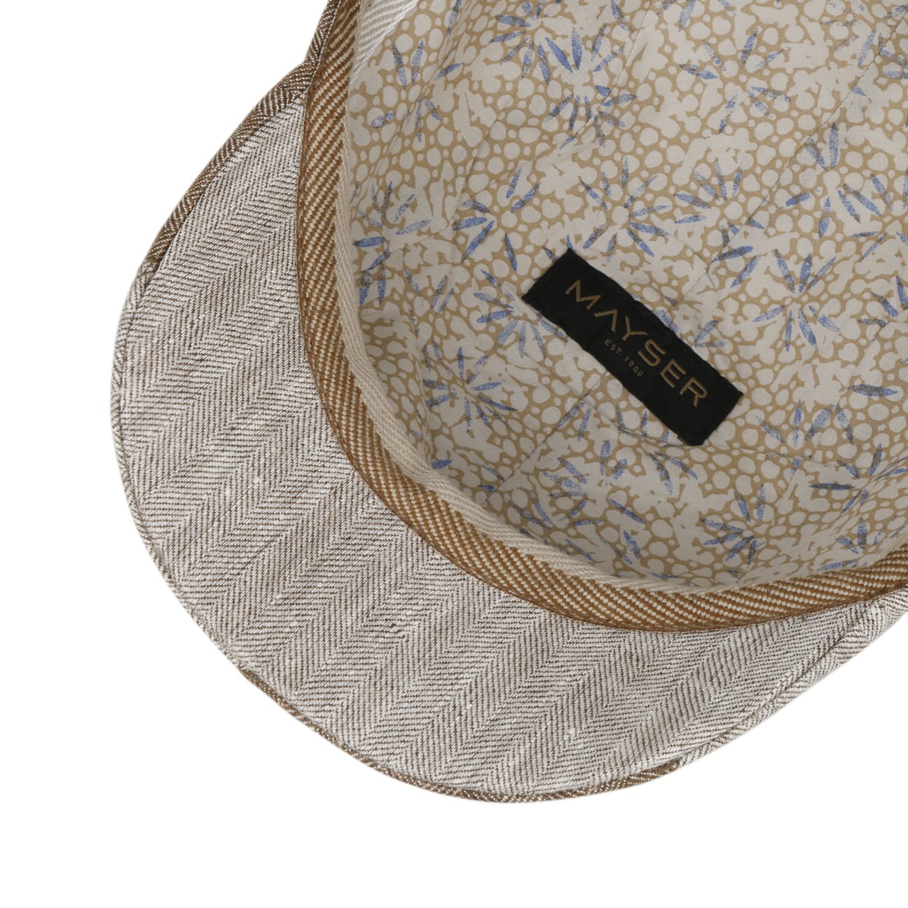 Prince Twotone Linen Flat Cap by Mayser - JJ Hat Center ®