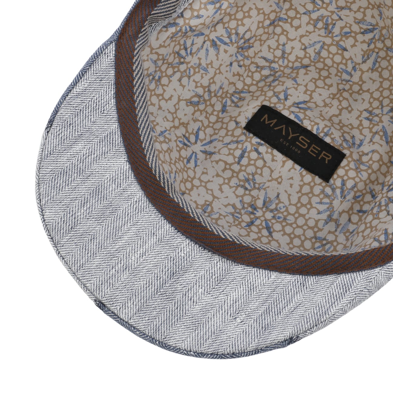 Prince Twotone Linen Flat Cap by Mayser - JJ Hat Center ®