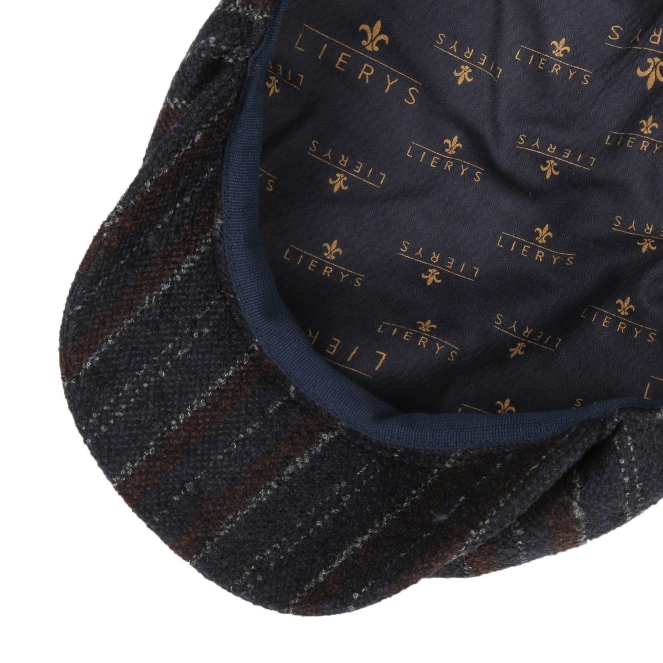 8 Panel Lana Stripe Flat Cap by Lierys - JJ Hat Center ®