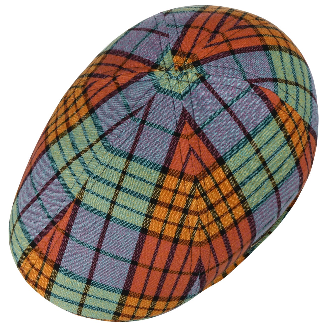 Texas Colour Check Flat Cap - JJ Hat Center ®