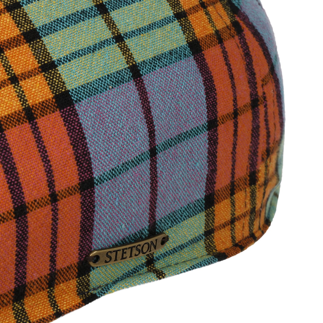 Texas Colour Check Flat Cap by Stetson - JJ Hat Center ®
