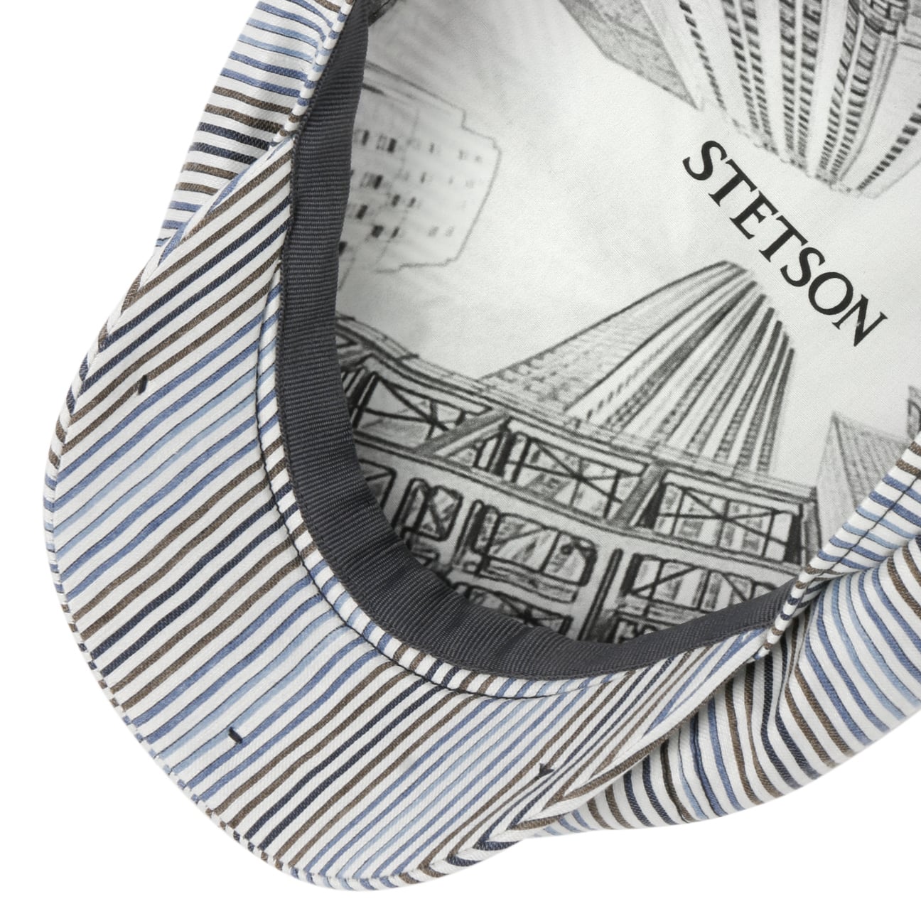 Hatteras Fresh Stripes Flat Cap by Stetson - JJ Hat Center ®