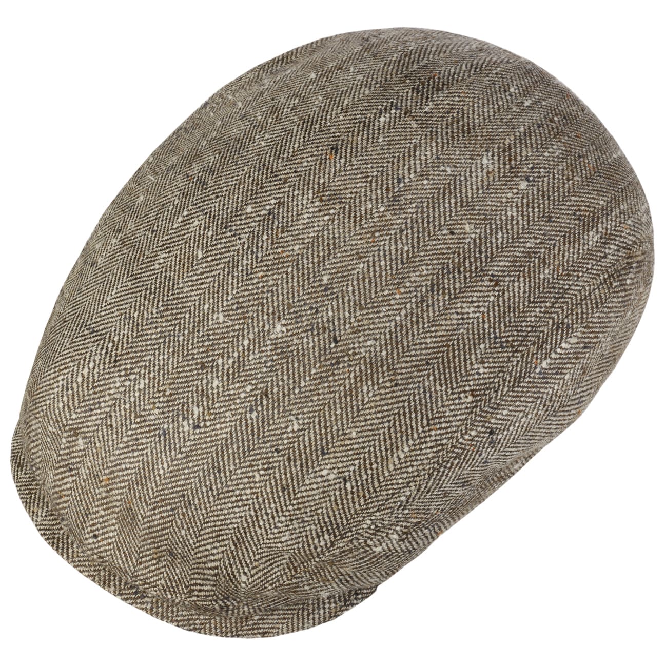 Tweed Herringbone Driver Flat Cap by Stetson - JJ Hat Center ®