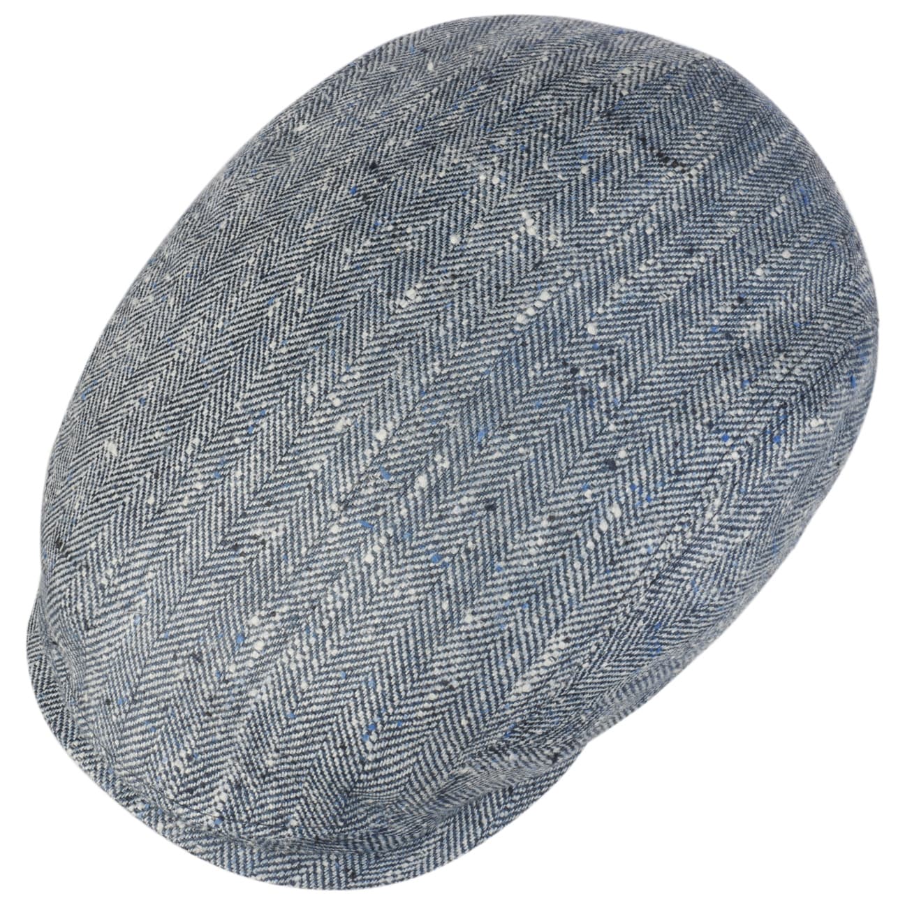 Tweed Herringbone Driver Flat Cap by Stetson - JJ Hat Center ®