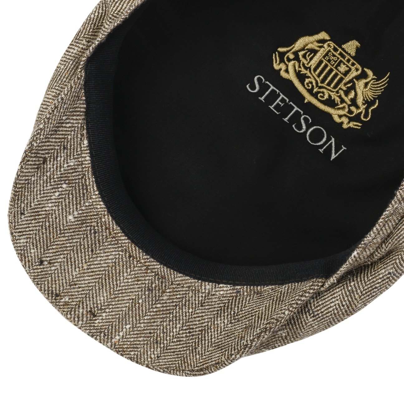 Tweed Herringbone Driver Flat Cap by Stetson - JJ Hat Center ®