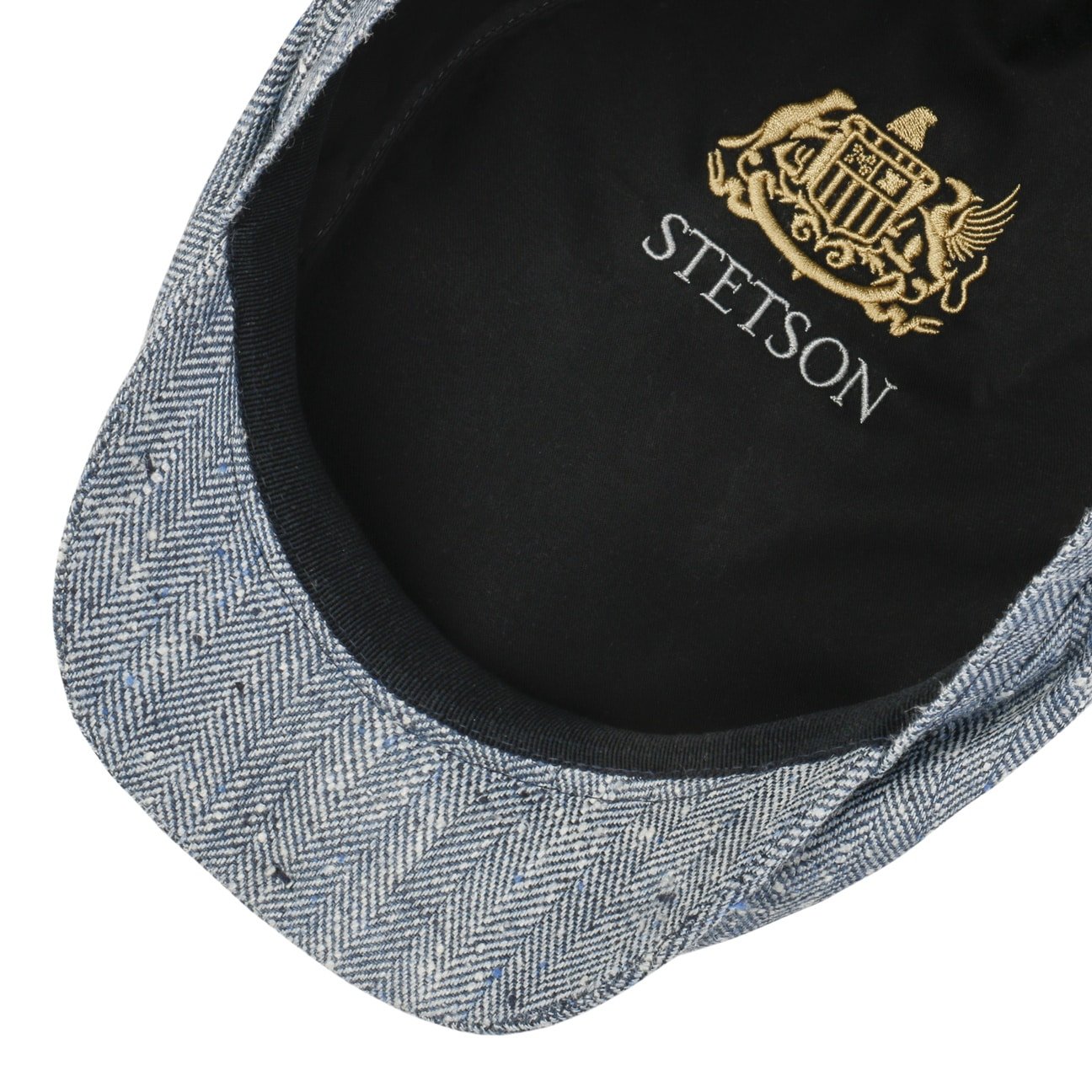 Tweed Herringbone Driver Flat Cap by Stetson - JJ Hat Center ®