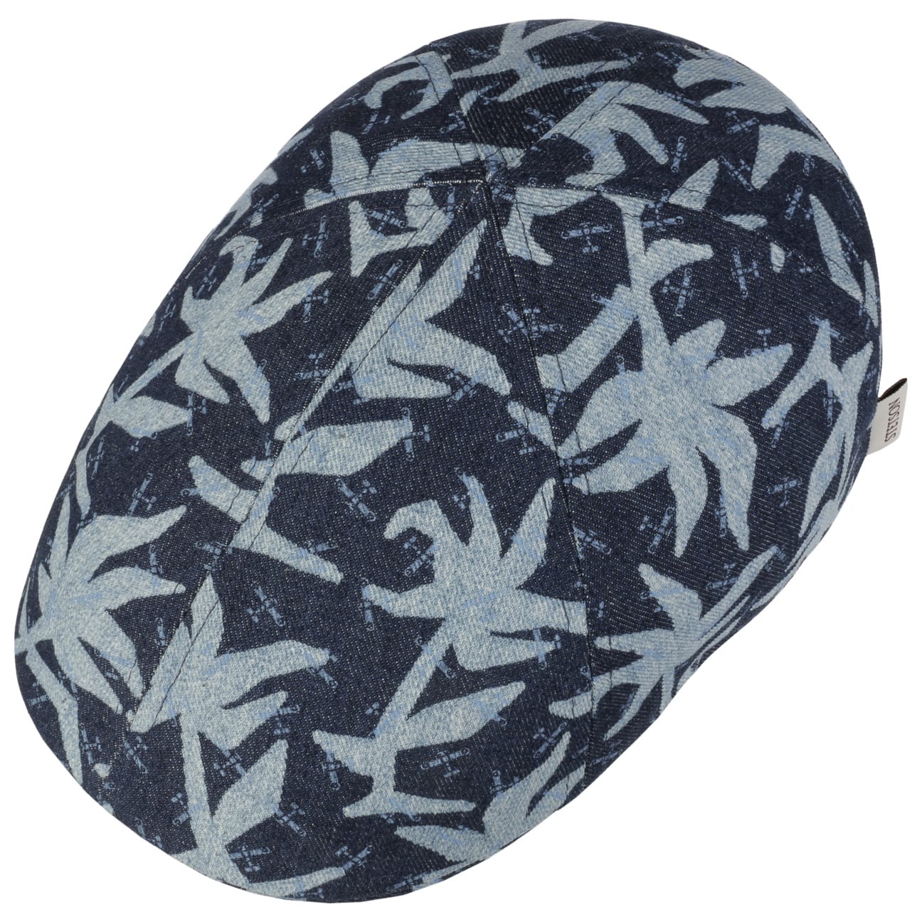 Texas Denim Print Flat Cap by Stetson - JJ Hat Center ®