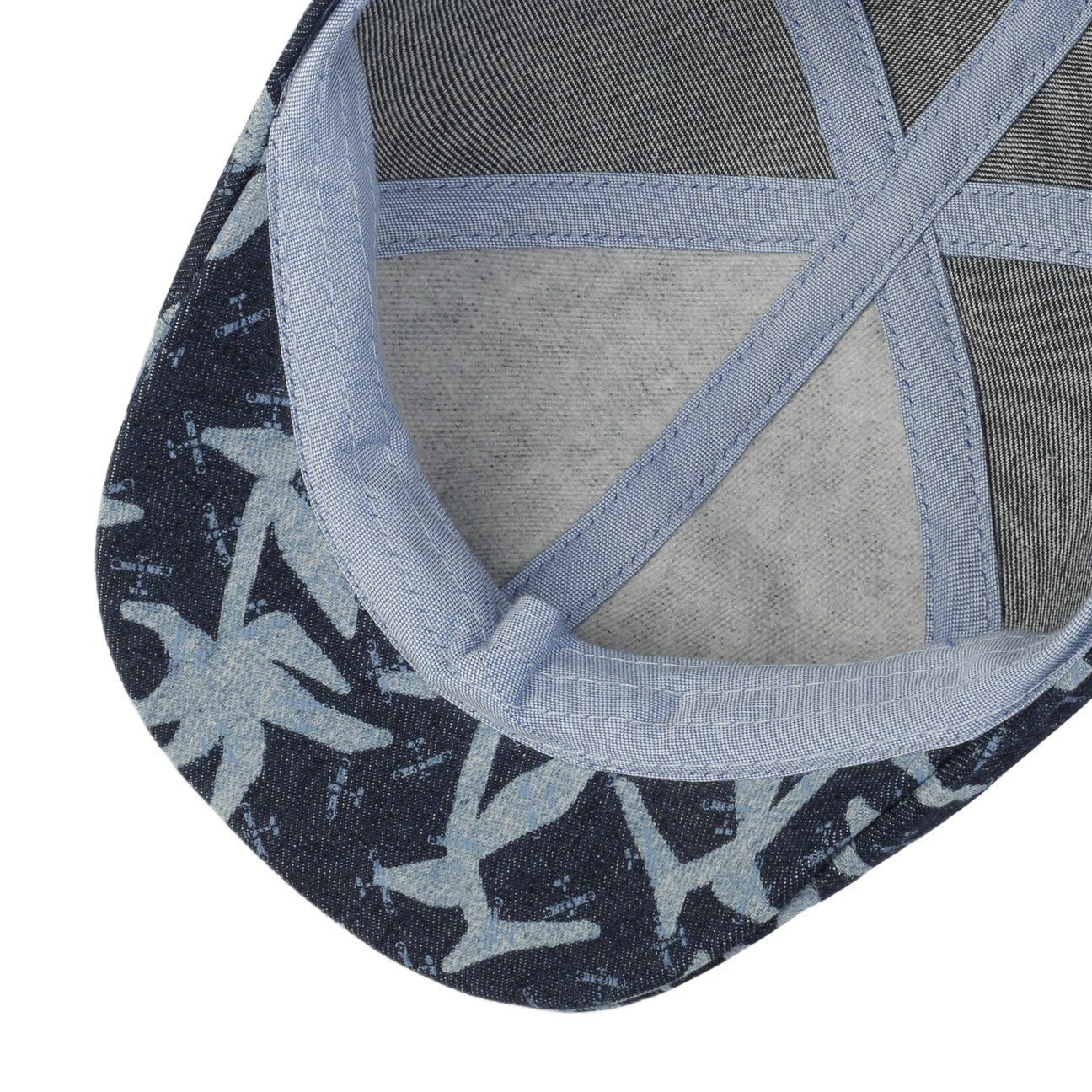 Texas Denim Print Flat Cap by Stetson - JJ Hat Center ®
