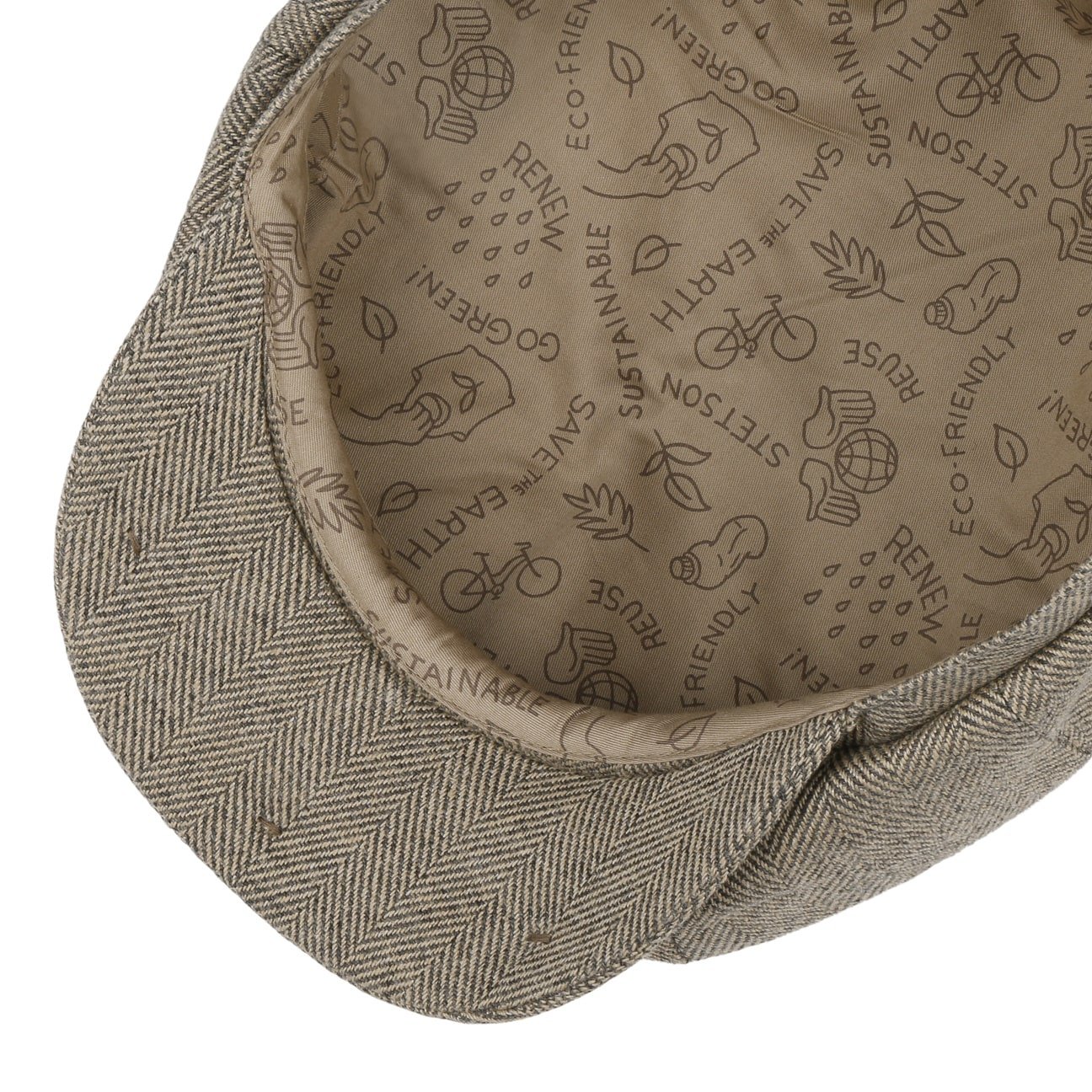 Hatteras Organic Herringbone Flat Cap by Stetson - JJ Hat Center ®