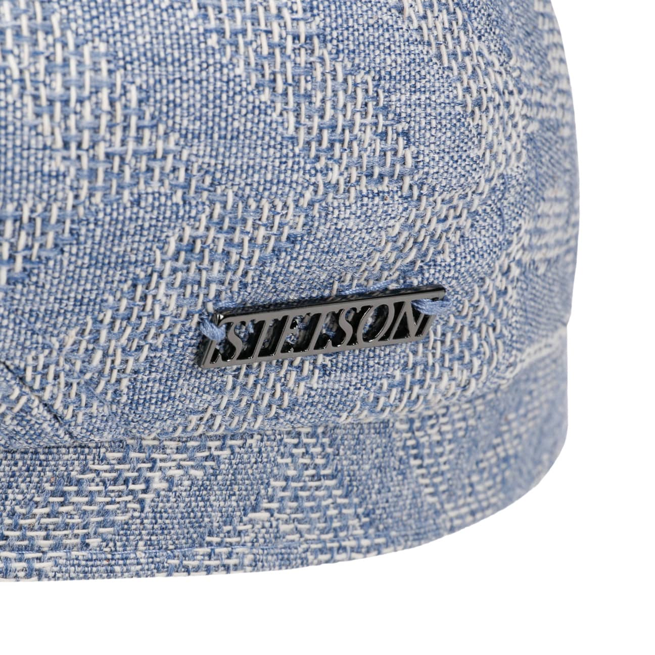 Herringbone Cotton Mix Flat Cap by Stetson - JJ Hat Center ®