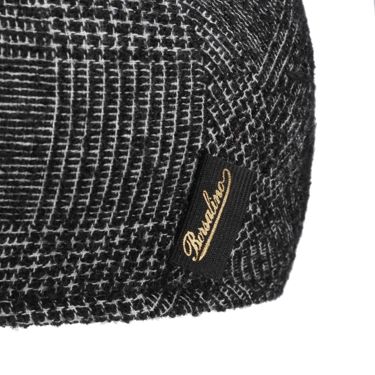 Virgin Wool Check Flat Cap by Borsalino - JJ Hat Center ®
