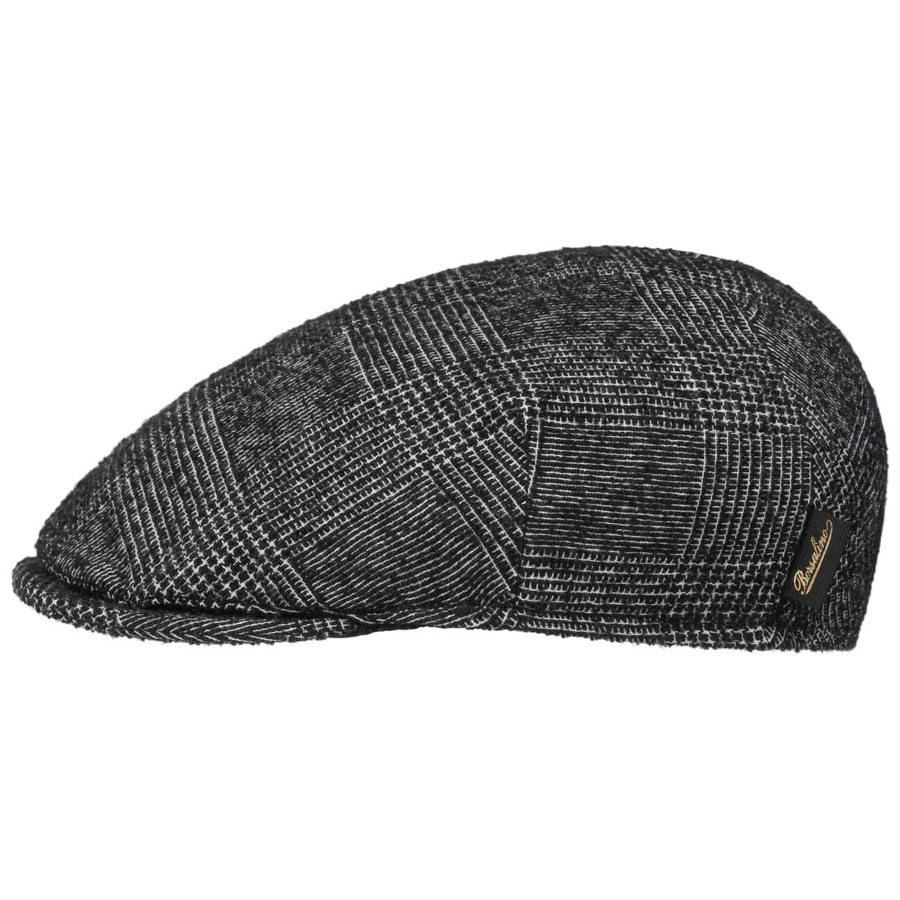 Virgin Wool Check Flat Cap by Borsalino - JJ Hat Center ®
